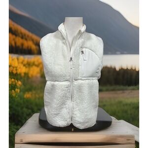 Sweaty Betty Pennine Fleece Vest Women's Sz 8 Medium NEW Hiking Lily‎ White Soft